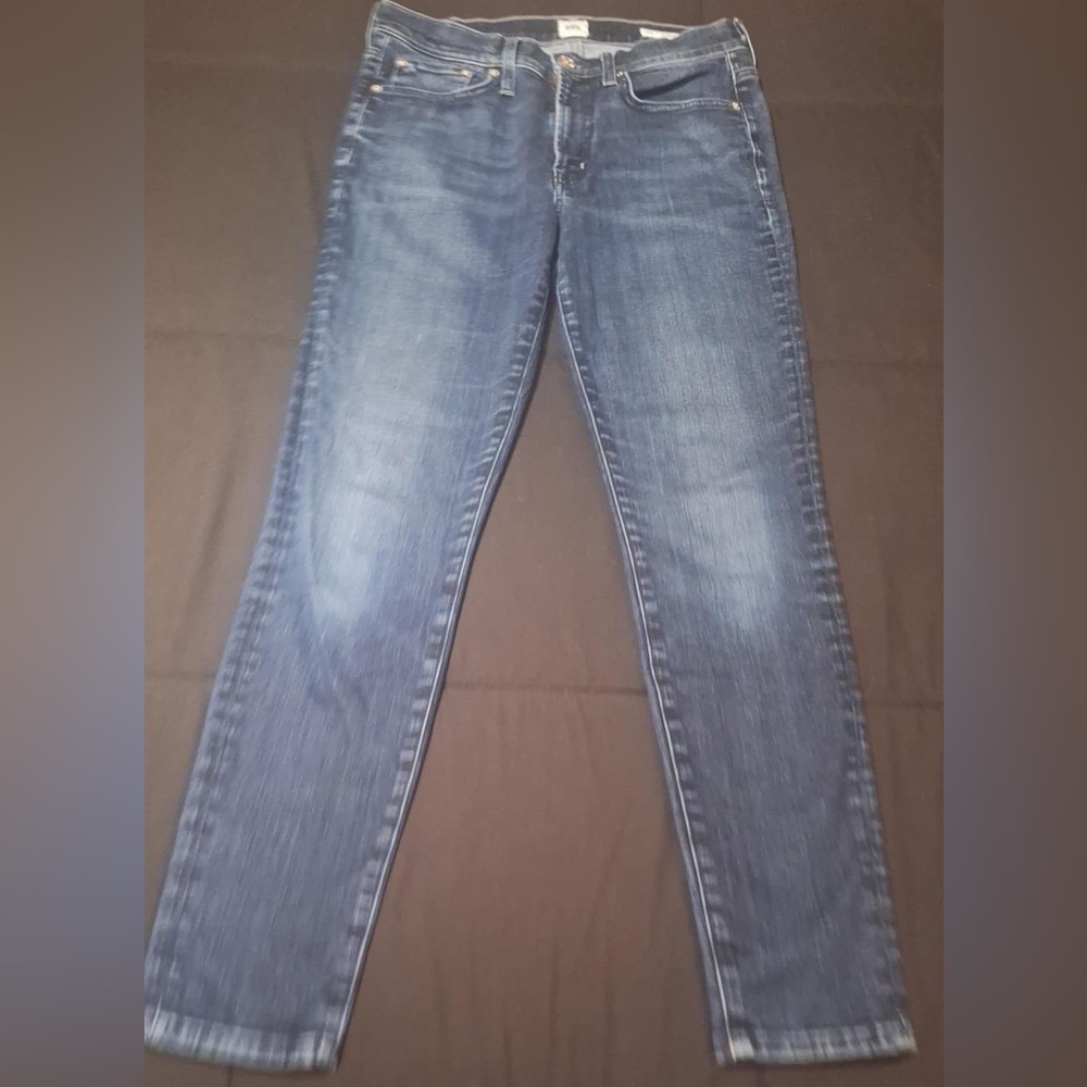 Edwin Jeans Pixie 9” Mid Rise Skinny Stretch Denim Women’s Sz 28 Distressed